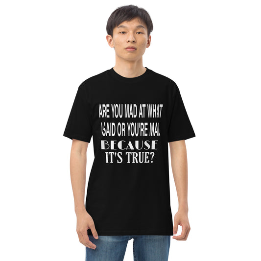 What Are You Mad At Men’s Premium Heavyweight Tee