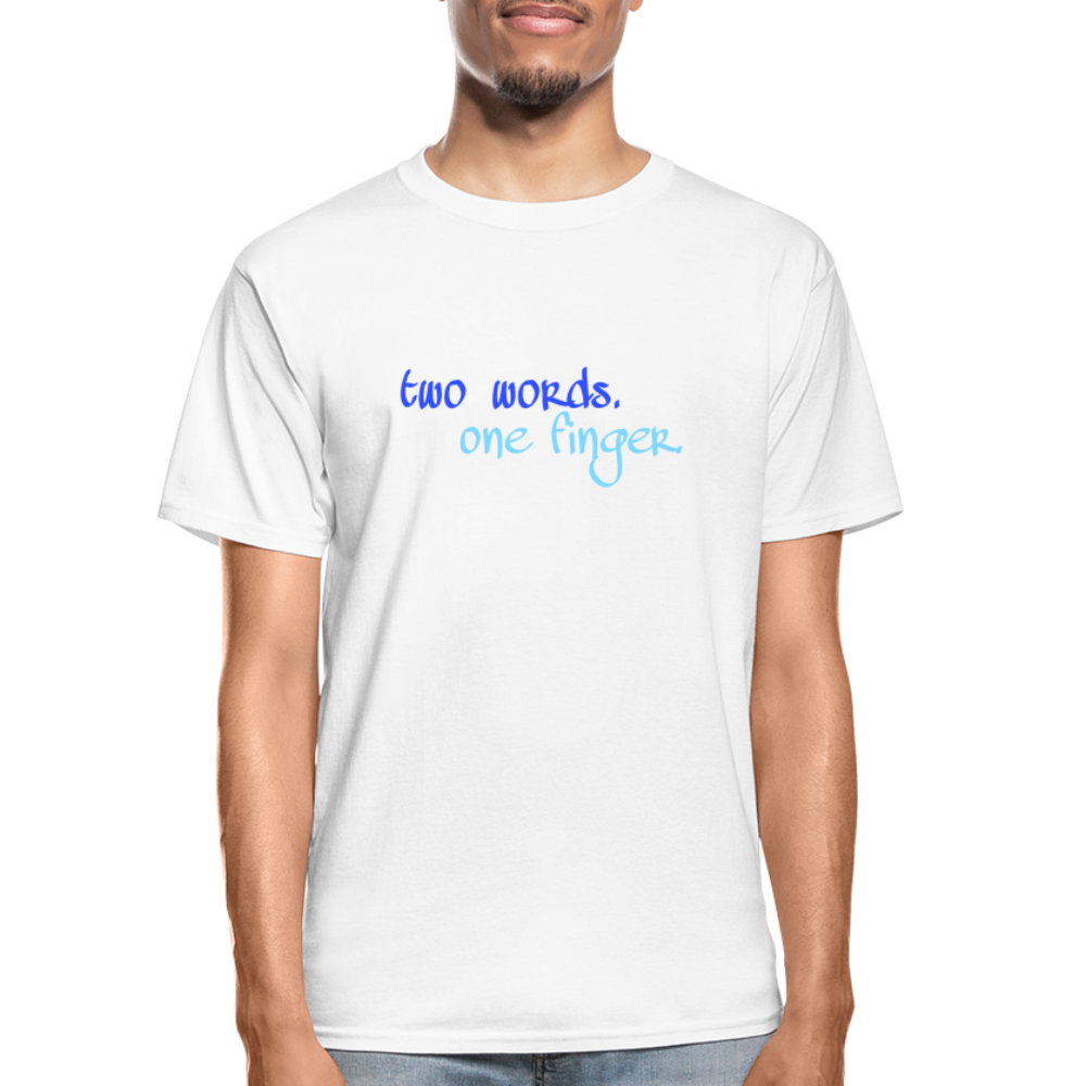 Two Words Hanes Adult Tagless T-Shirt - white