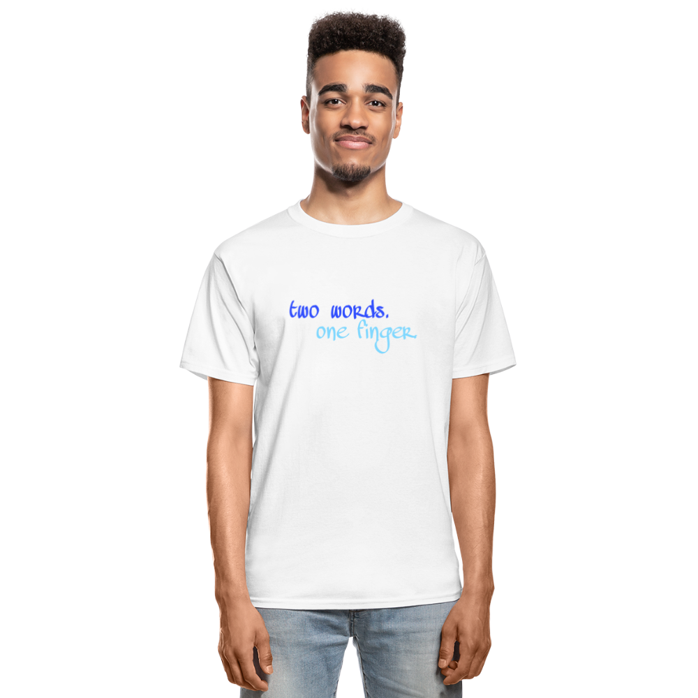 Two Words Hanes Adult Tagless T-Shirt - white