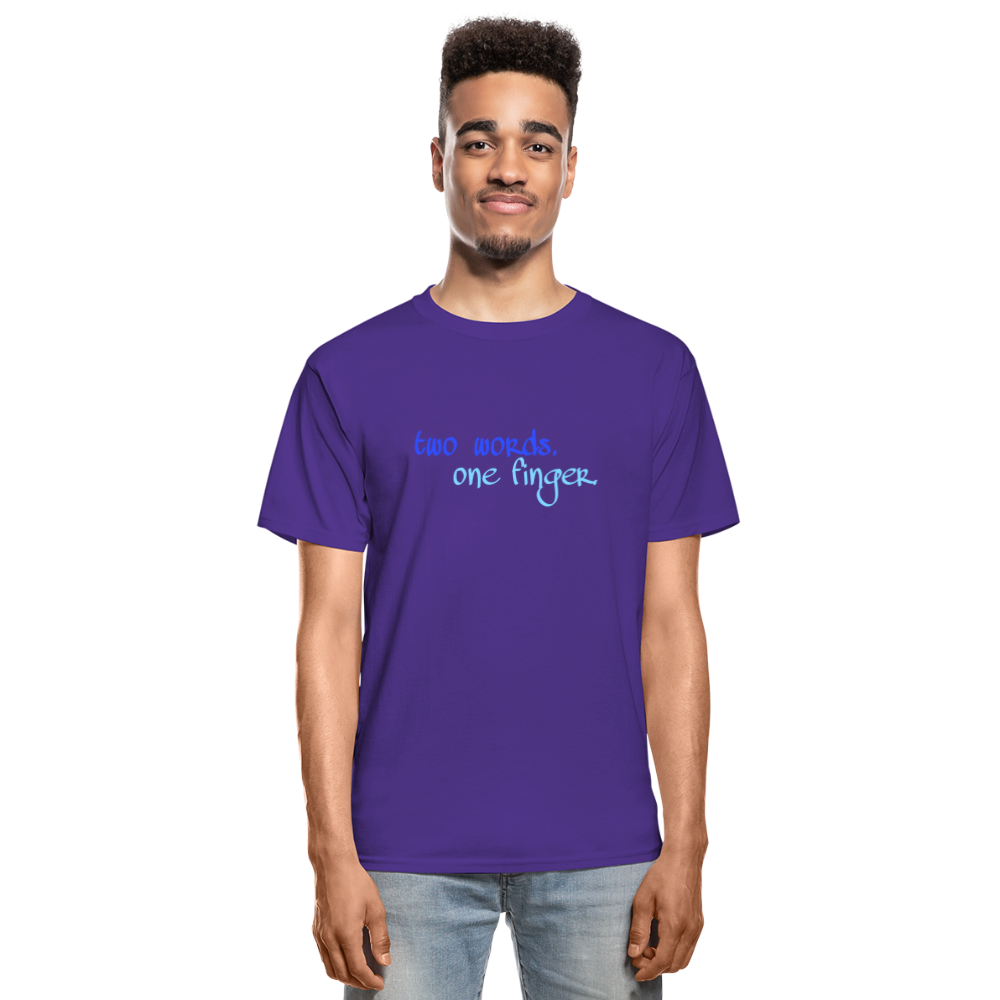 Two Words Hanes Adult Tagless T-Shirt - purple