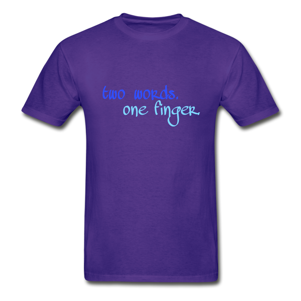 Two Words Hanes Adult Tagless T-Shirt - purple