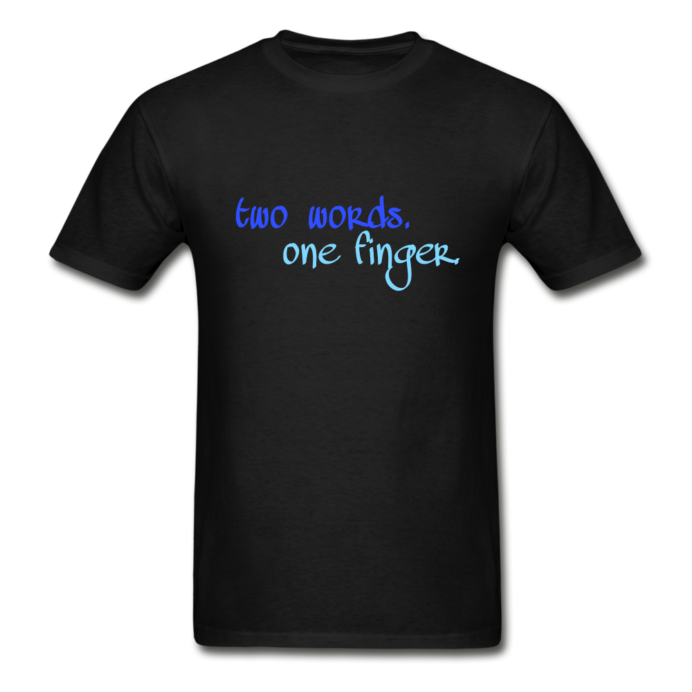 Two Words Hanes Adult Tagless T-Shirt - black