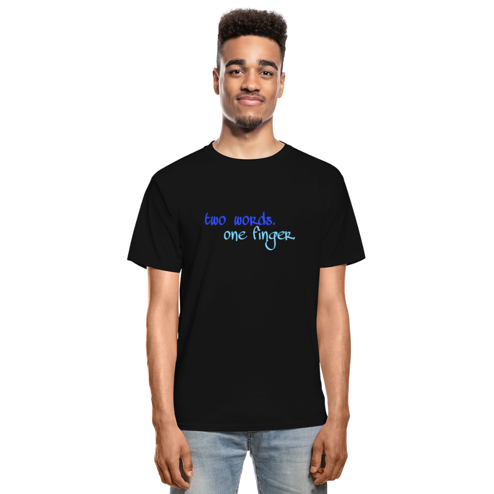 Two Words Hanes Adult Tagless T-Shirt - black
