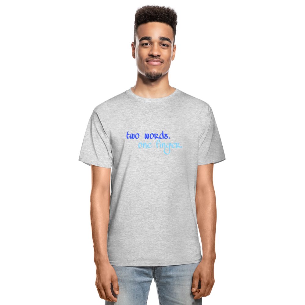 Two Words Hanes Adult Tagless T-Shirt - heather gray