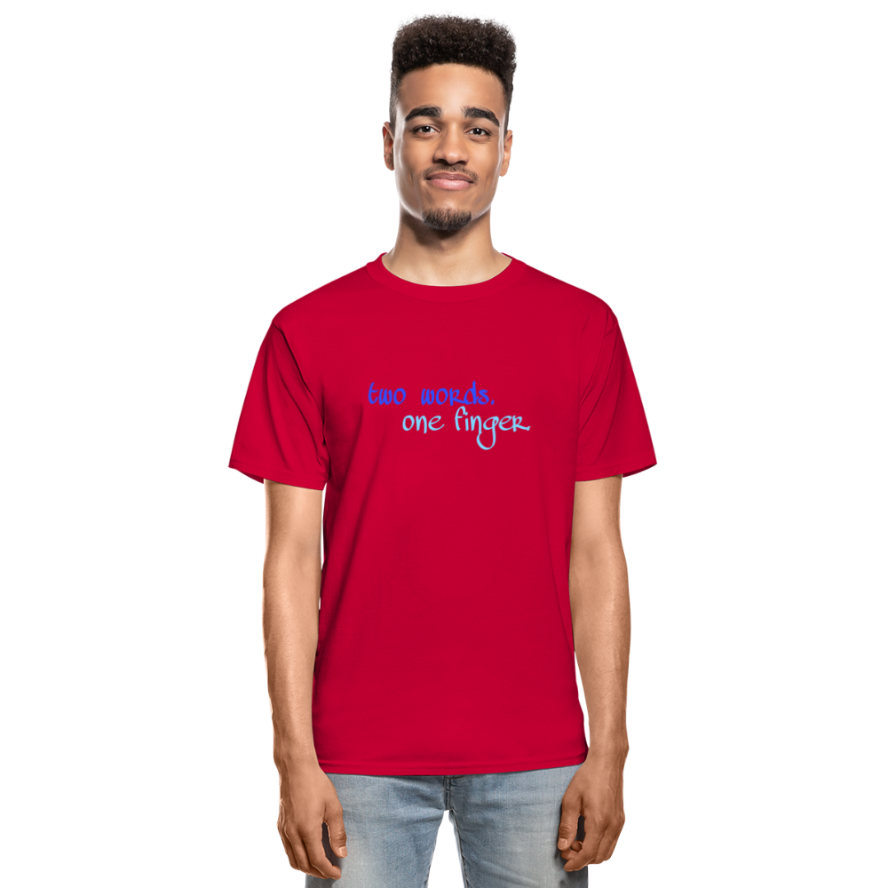 Two Words Hanes Adult Tagless T-Shirt - red