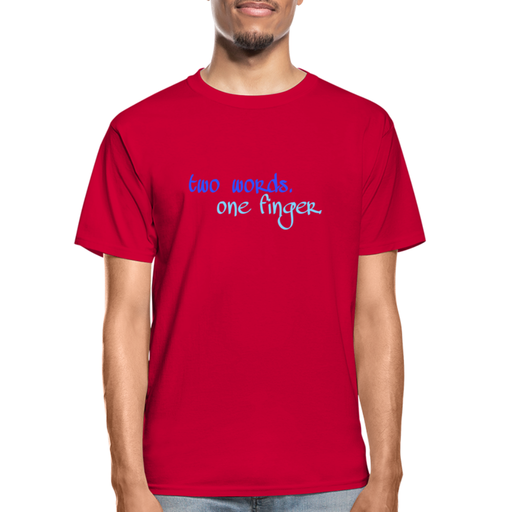 Two Words Hanes Adult Tagless T-Shirt - red