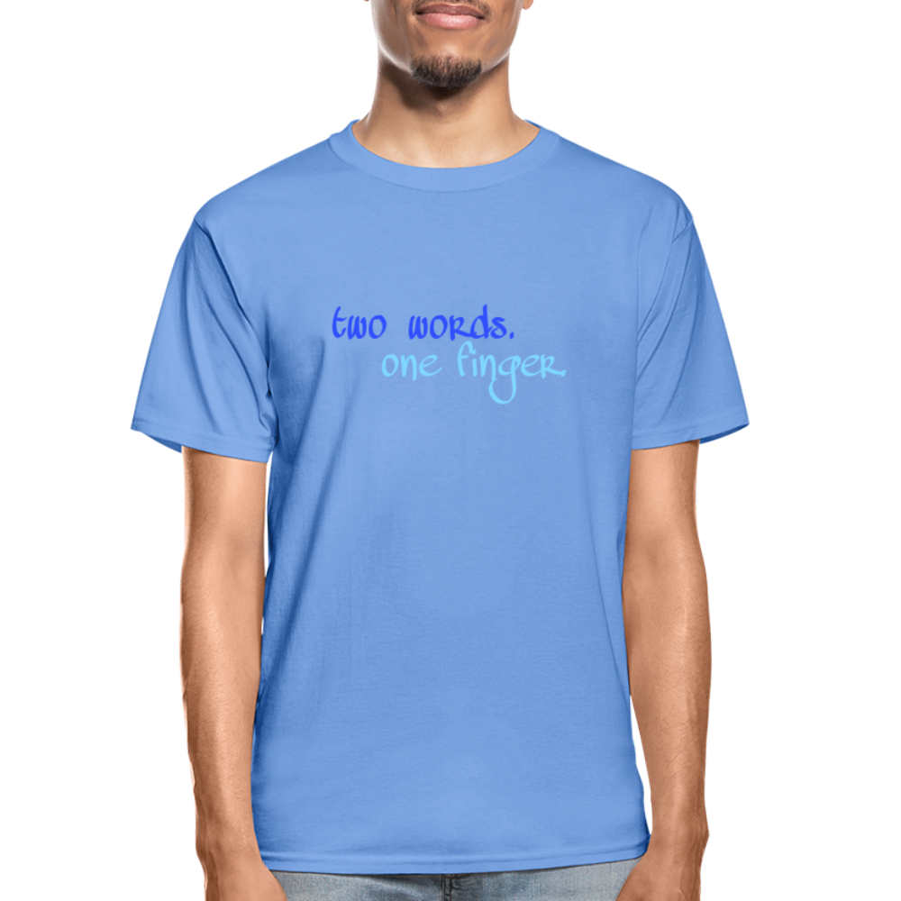 Two Words Hanes Adult Tagless T-Shirt - carolina blue