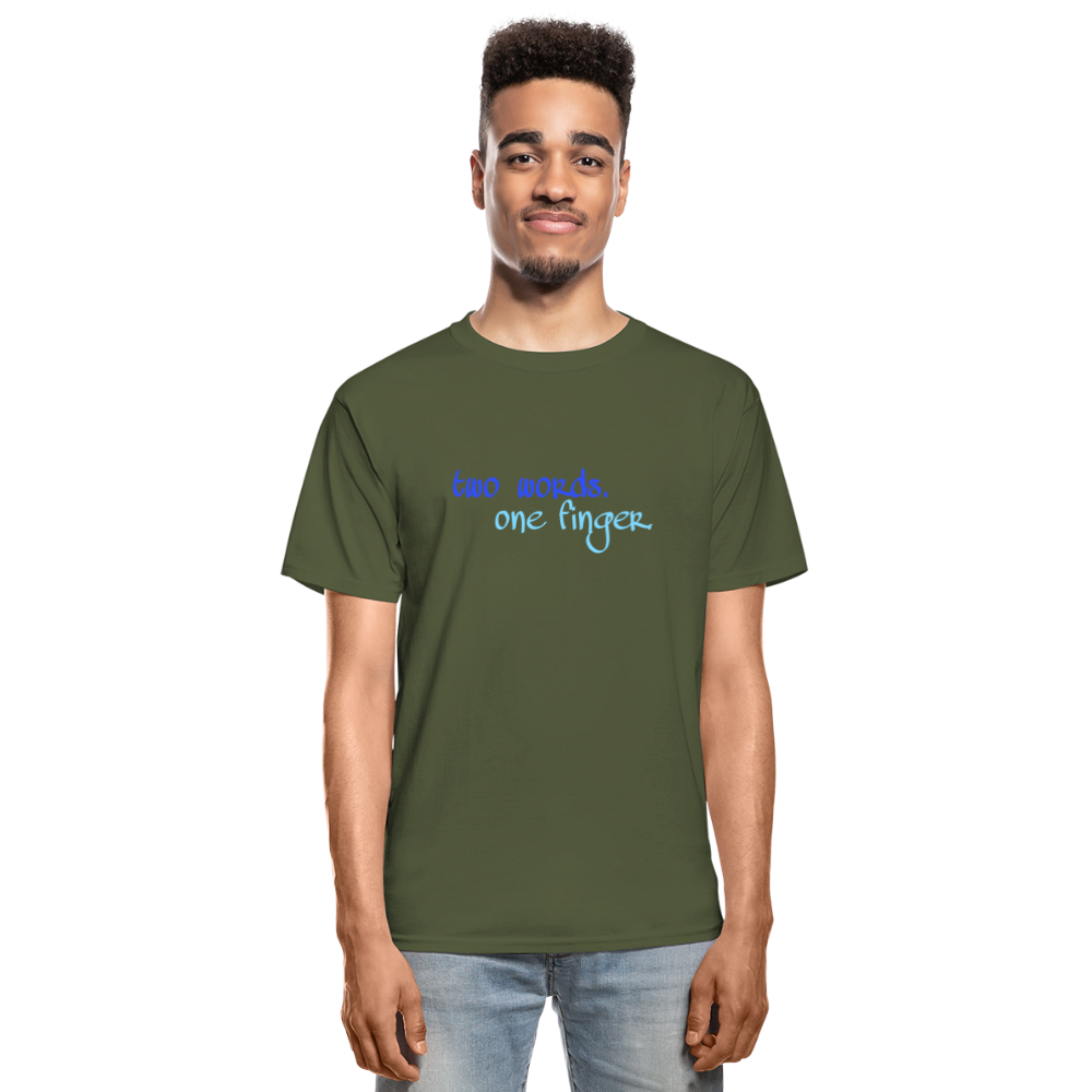 Two Words Hanes Adult Tagless T-Shirt - military green