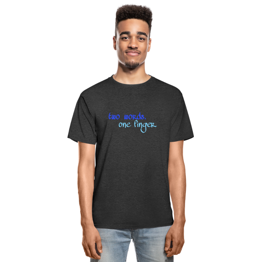 Two Words Hanes Adult Tagless T-Shirt - charcoal grey