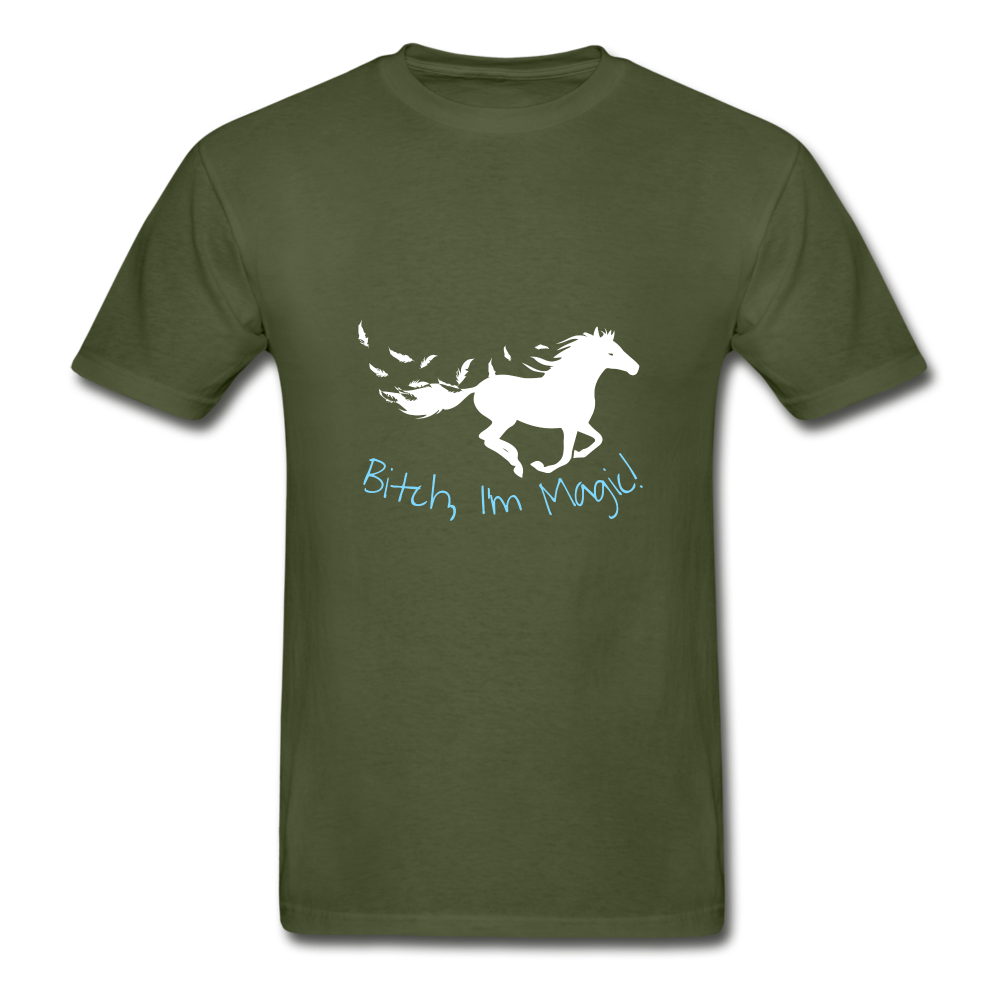 I'm Magic Hanes Adult Tagless T-Shirt - military green