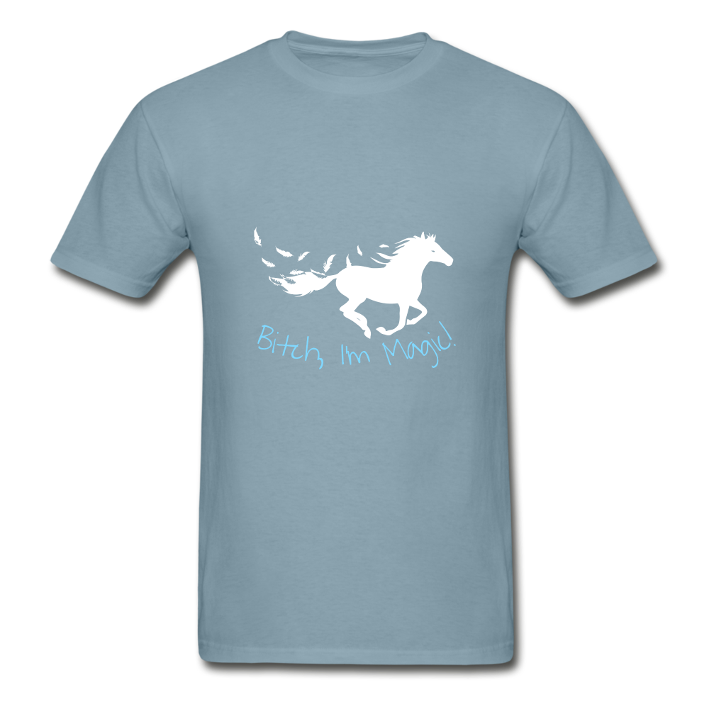I'm Magic Hanes Adult Tagless T-Shirt - stonewash blue