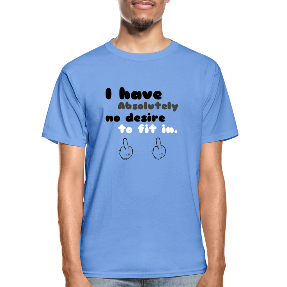 No Desire To Fit Hanes Adult Tagless T-Shirt - carolina blue