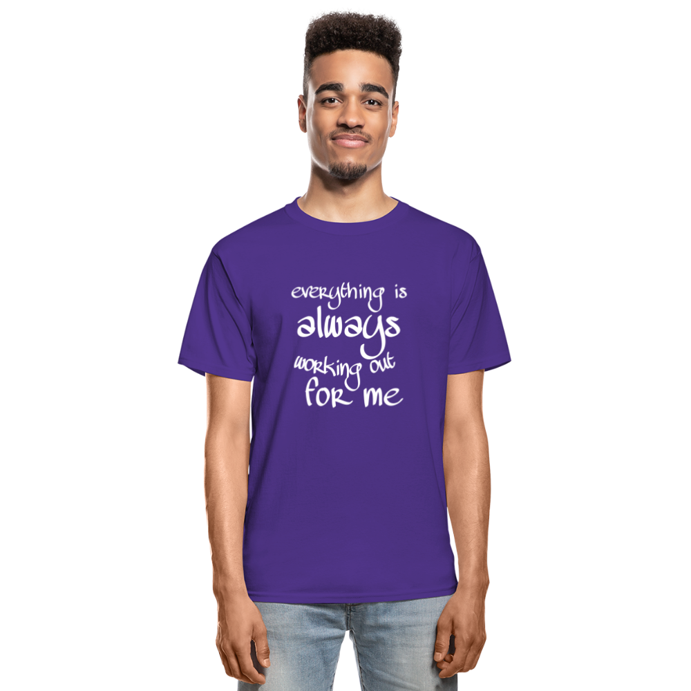Everything Is Hanes Adult Tagless T-Shirt - purple
