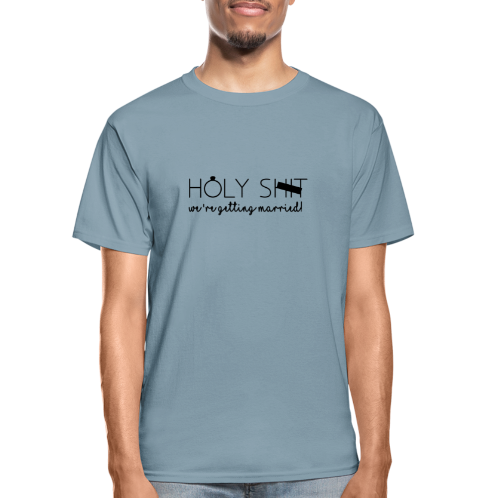 Holy Sh*t Hanes Adult Tagless T-Shirt - stonewash blue