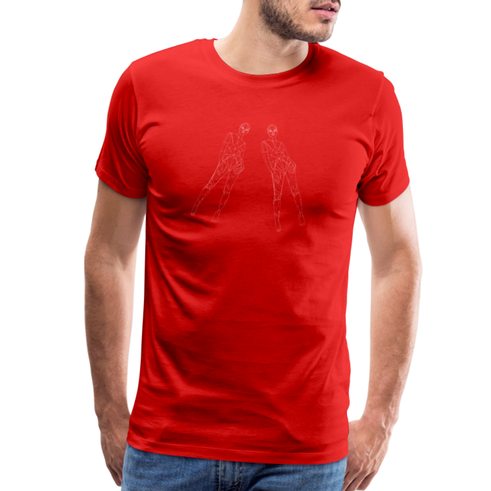 Split Image Men's Premium T-Shirt - red