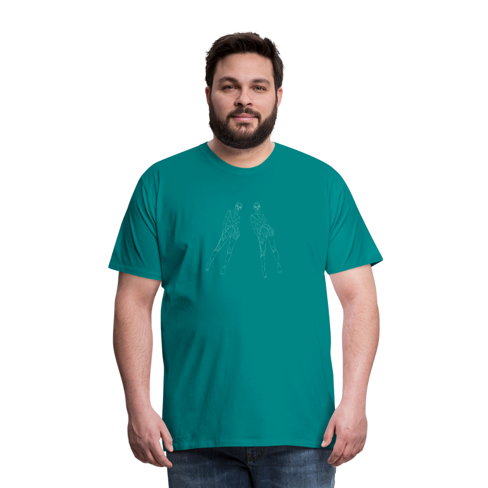 Split Image Men's Premium T-Shirt - teal