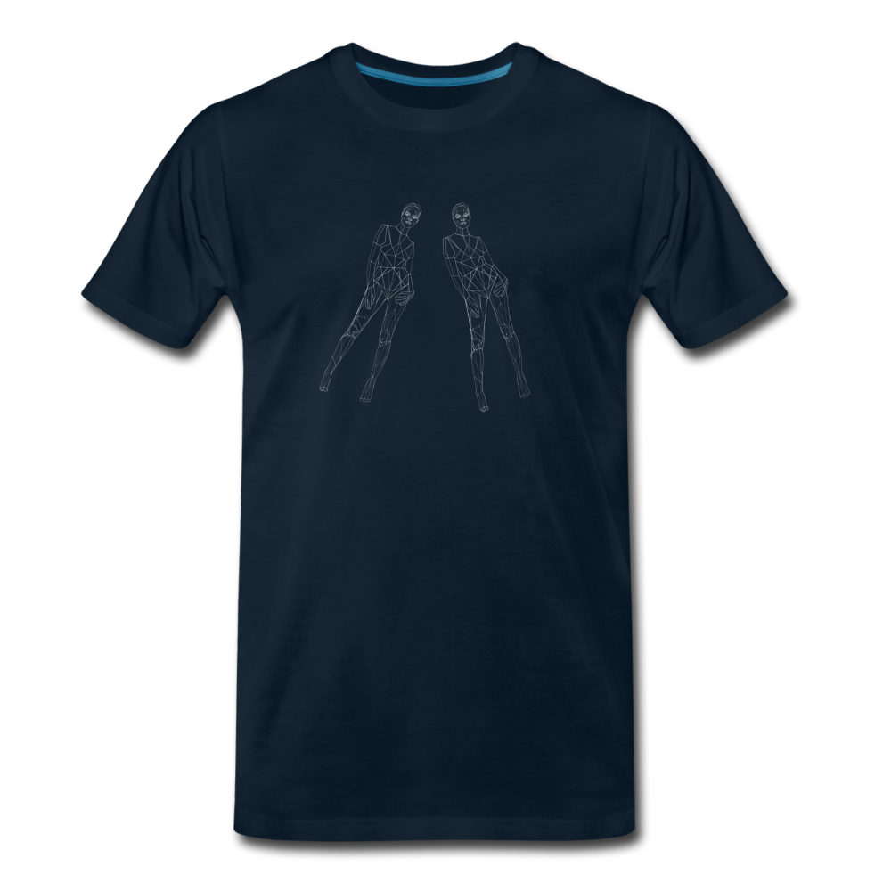 Split Image Men's Premium T-Shirt - deep navy