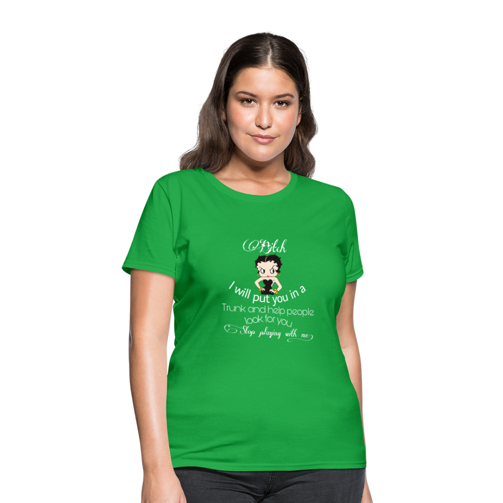 Stop Playing Women's T-Shirt - bright green