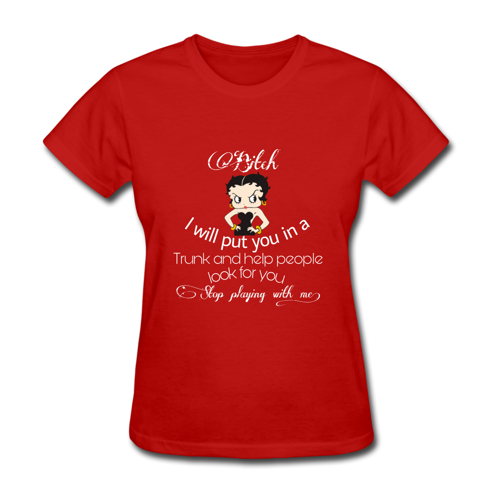 Stop Playing Women's T-Shirt - red