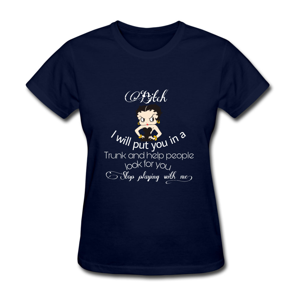 Stop Playing Women's T-Shirt - navy