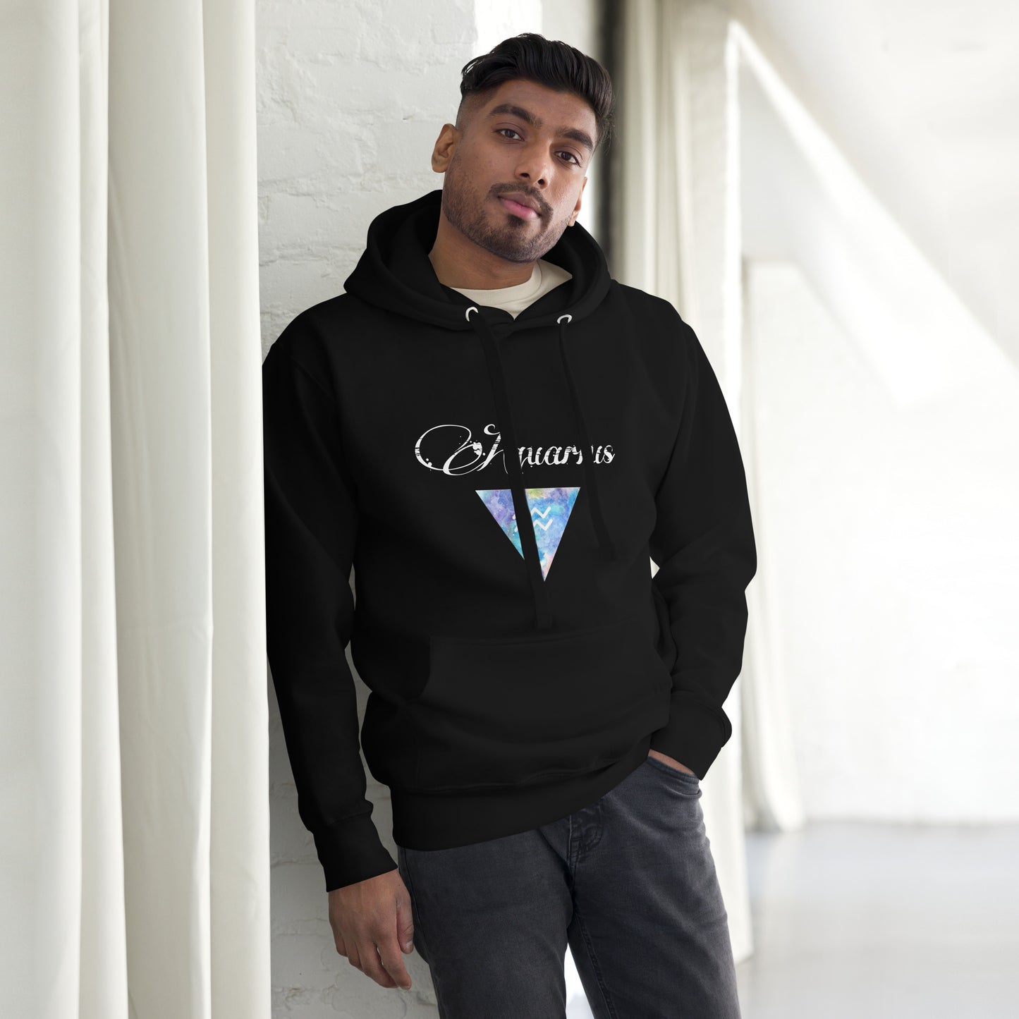 Aquarius Zodiac Triangle Unisex Hoodie