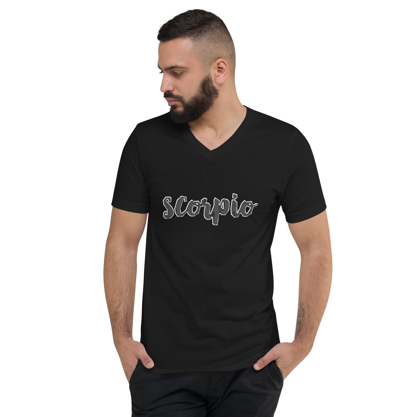 Scorpio Zodiac Unisex Short Sleeve V-Neck T-Shirt
