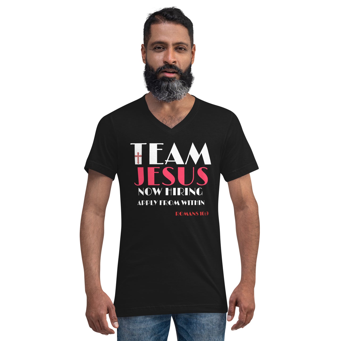 Team Jesus Unisex Short Sleeve V-Neck T-Shirt