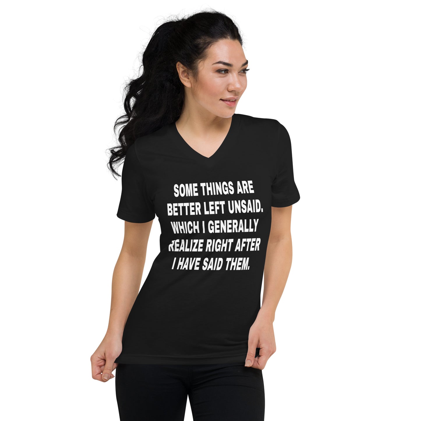 Some Things Are Better Unisex Short Sleeve V-Neck T-Shirt
