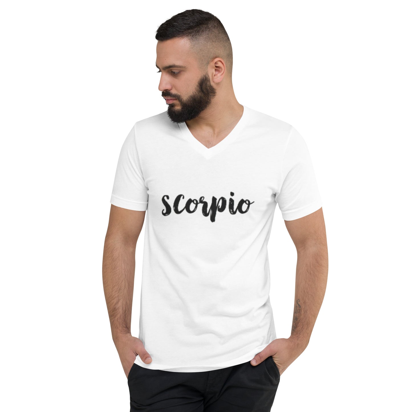 Scorpio Zodiac Unisex Short Sleeve V-Neck T-Shirt