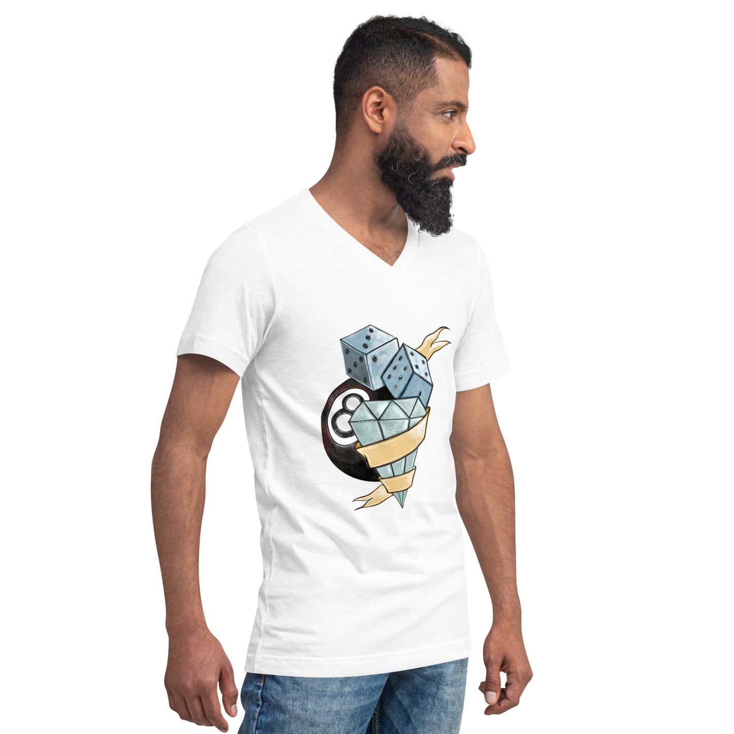 Game Player Unisex Short Sleeve V-Neck T-Shirt