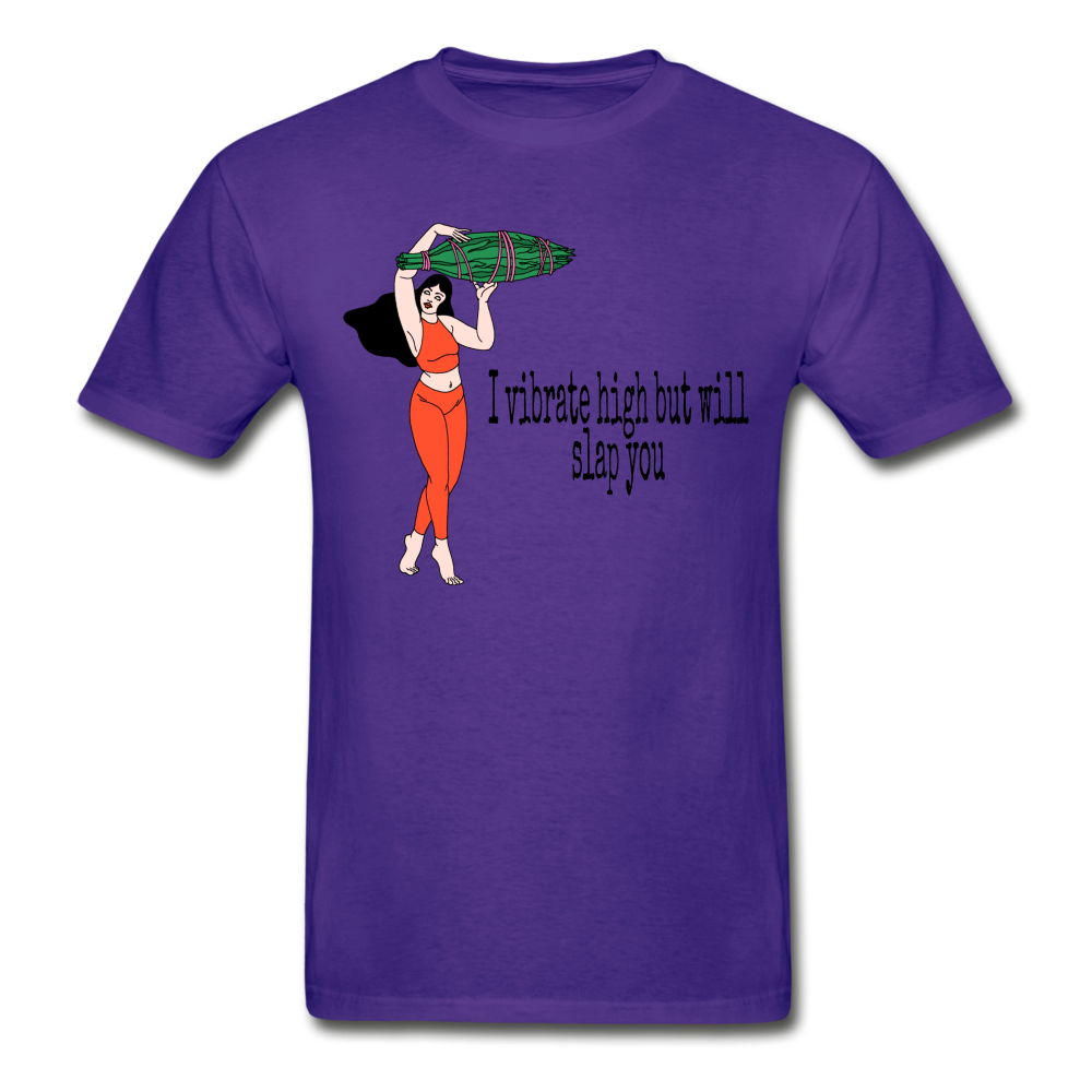 Vibing High Hanes Adult Tagless T-Shirt - purple