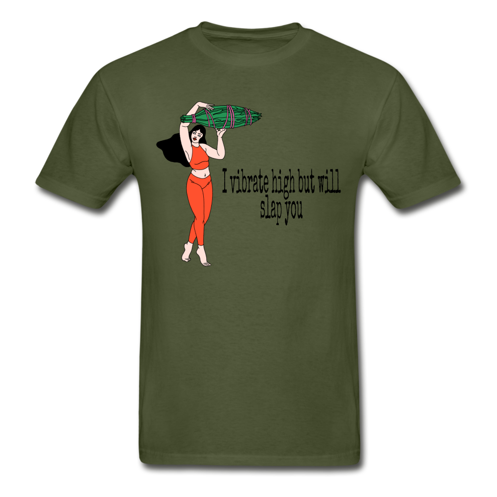 Vibing High Hanes Adult Tagless T-Shirt - military green