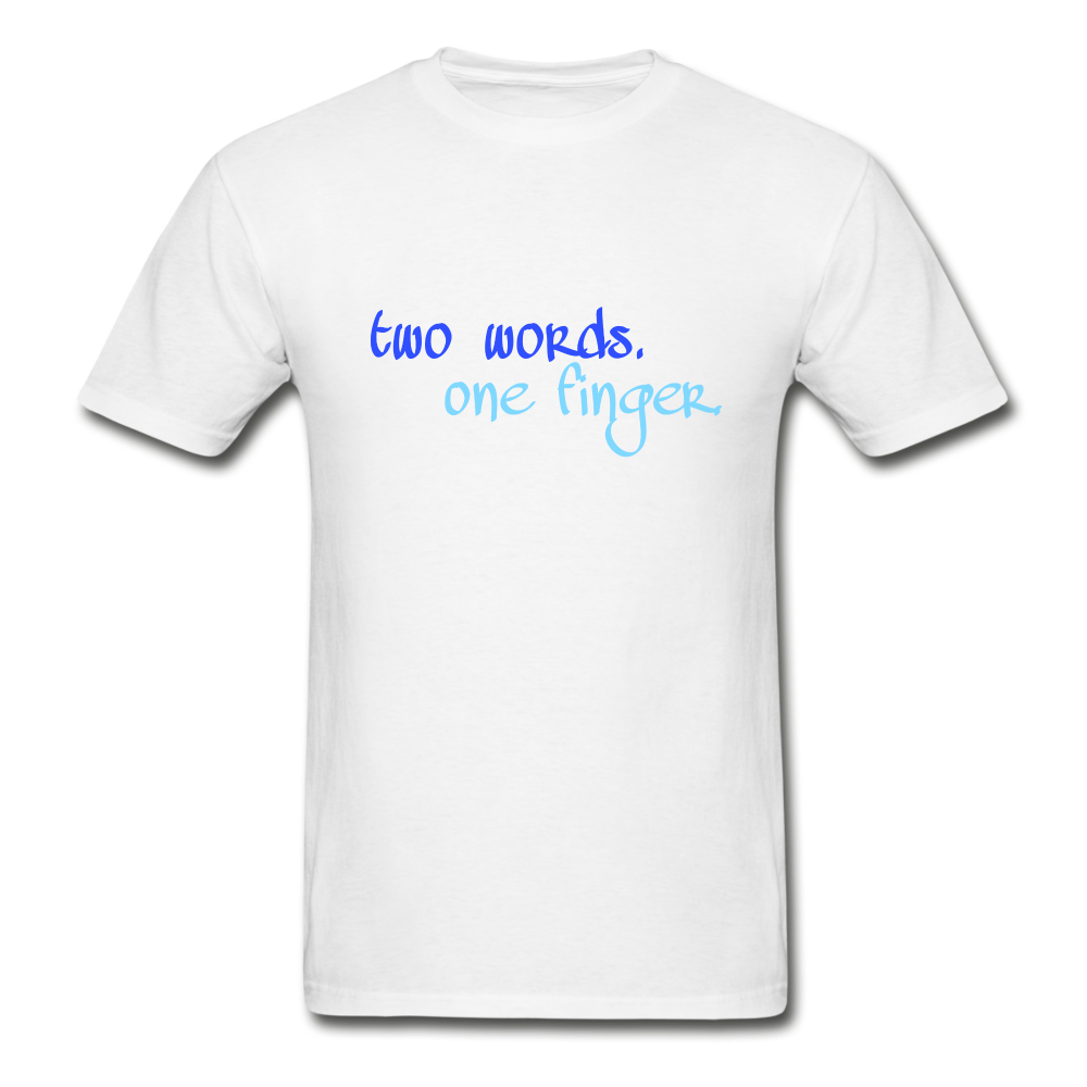 Two Words Hanes Adult Tagless T-Shirt - white