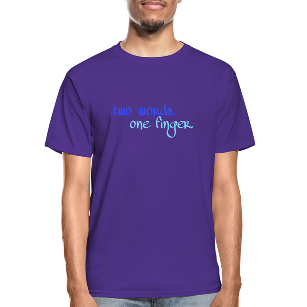 Two Words Hanes Adult Tagless T-Shirt - purple