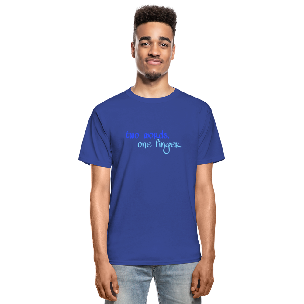 Two Words Hanes Adult Tagless T-Shirt - royal blue
