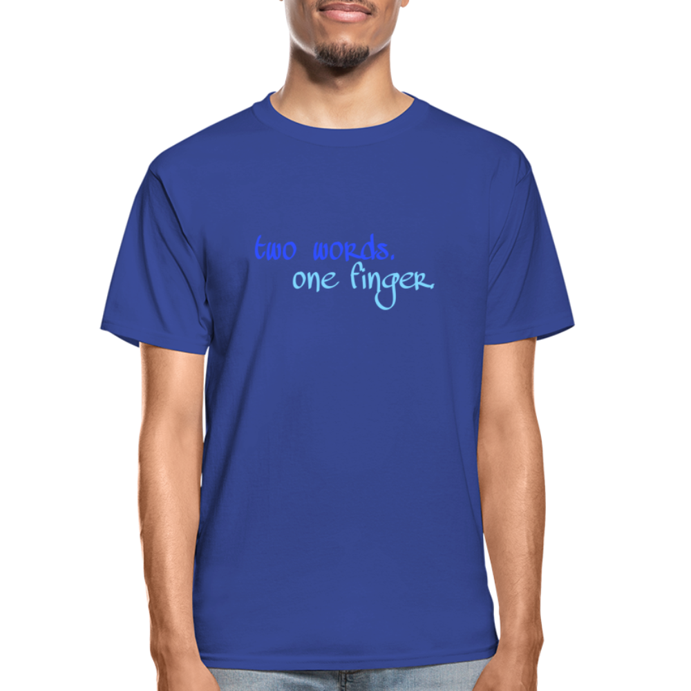 Two Words Hanes Adult Tagless T-Shirt - royal blue