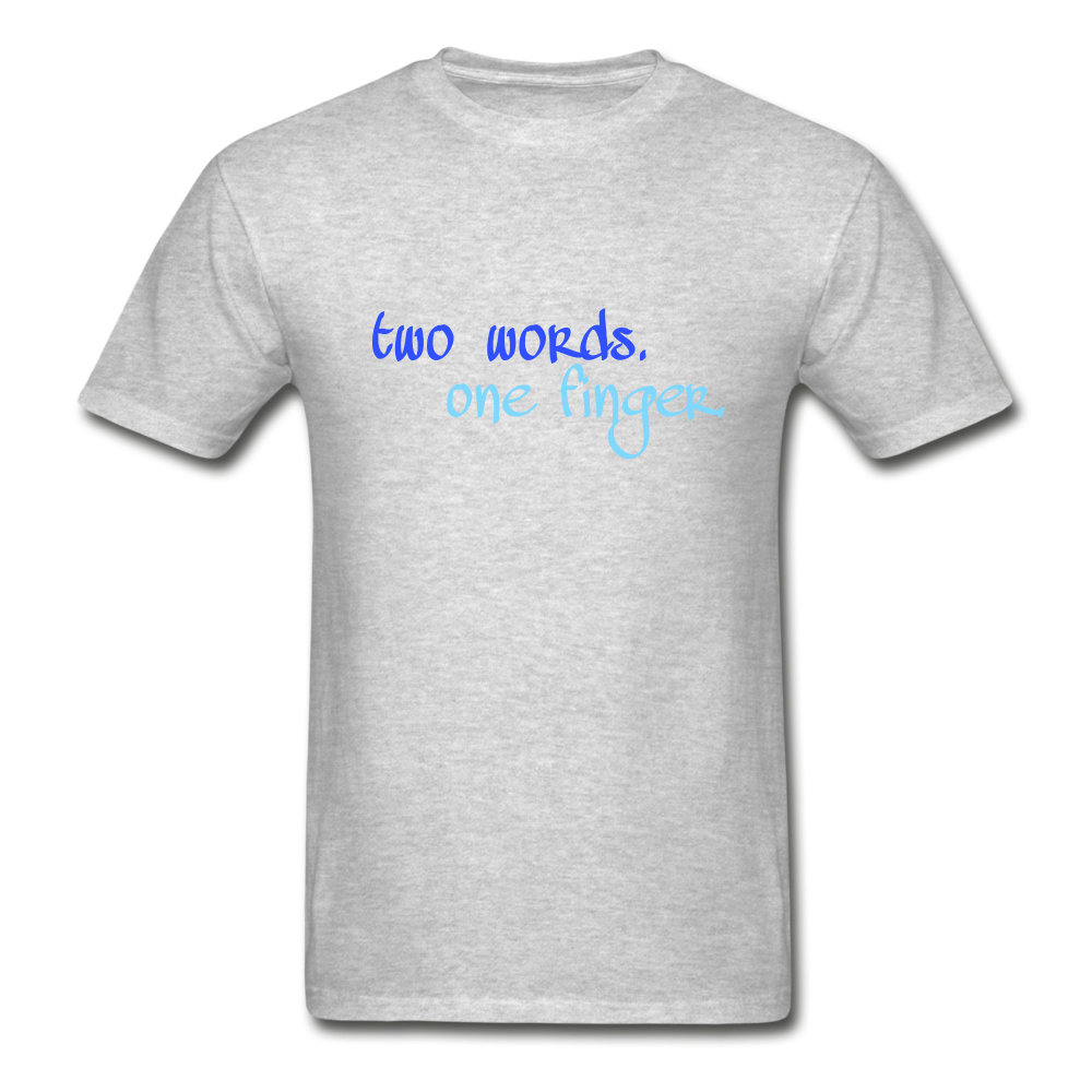 Two Words Hanes Adult Tagless T-Shirt - heather gray