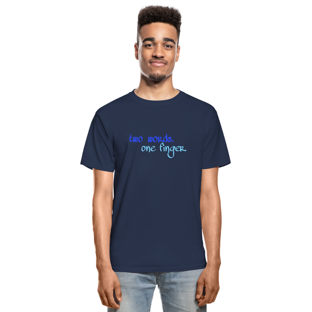 Two Words Hanes Adult Tagless T-Shirt - navy