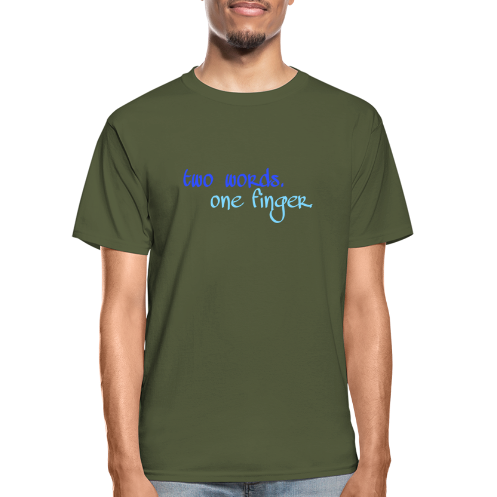 Two Words Hanes Adult Tagless T-Shirt - military green