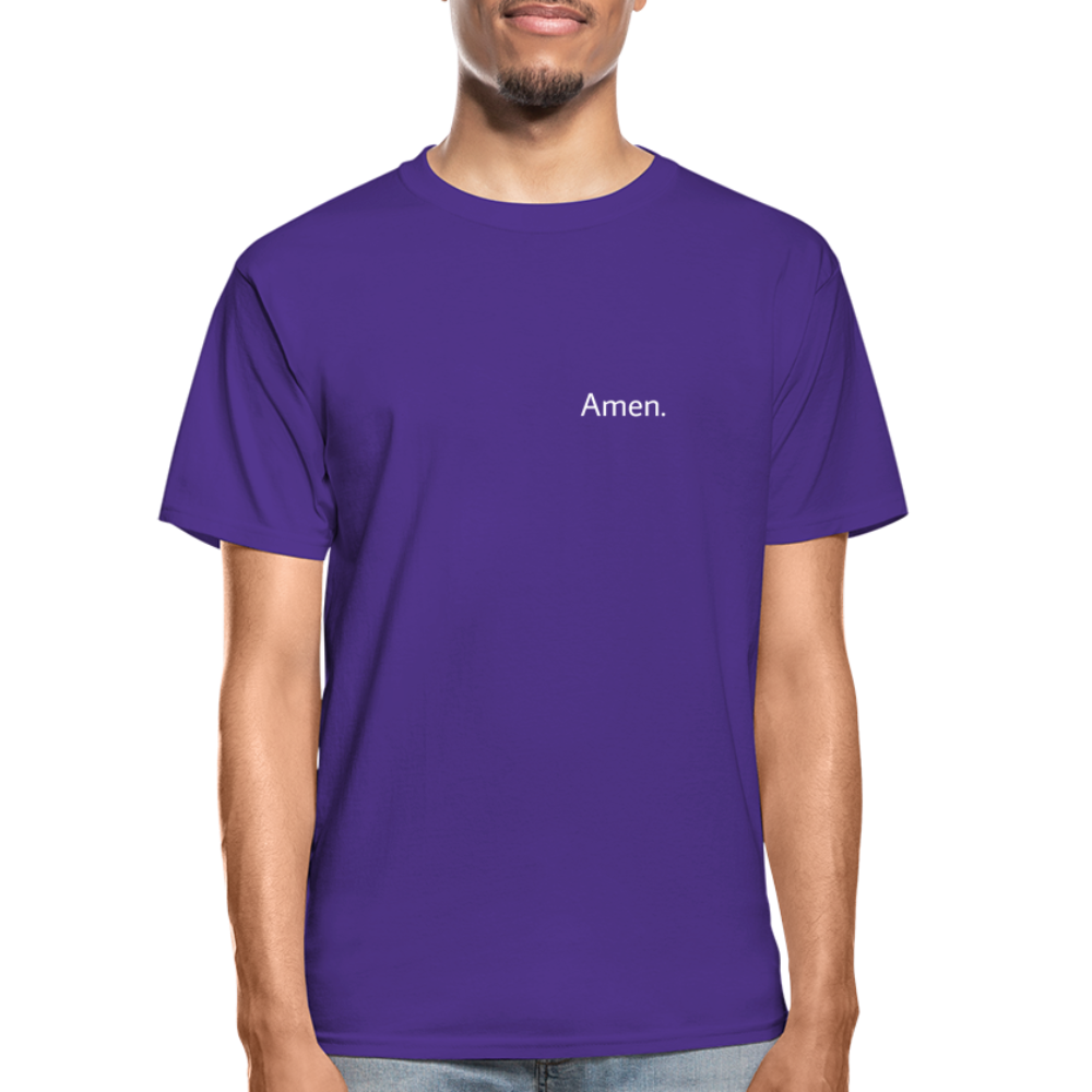 Amen. Hanes Adult Tagless T-Shirt - purple