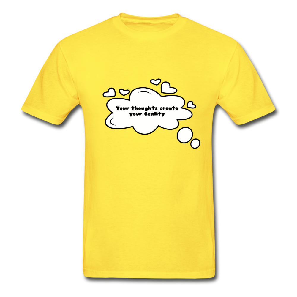 Your Thoughts Create Hanes Adult Tagless T-Shirt - yellow