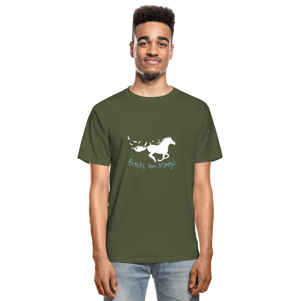 I'm Magic Hanes Adult Tagless T-Shirt - military green