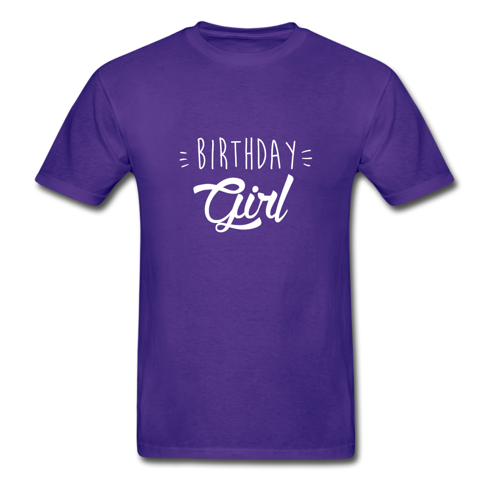 Birthday Girl Hanes Adult Tagless T-Shirt - purple