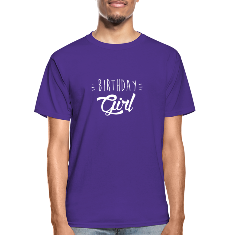 Birthday Girl Hanes Adult Tagless T-Shirt - purple