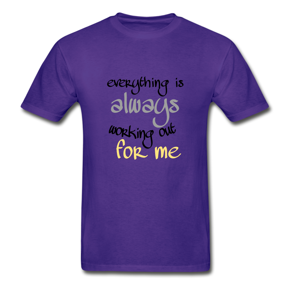 Everything Is Always Hanes Adult Tagless T-Shirt - purple