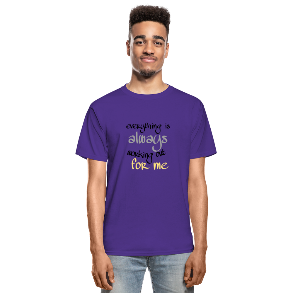 Everything Is Always Hanes Adult Tagless T-Shirt - purple