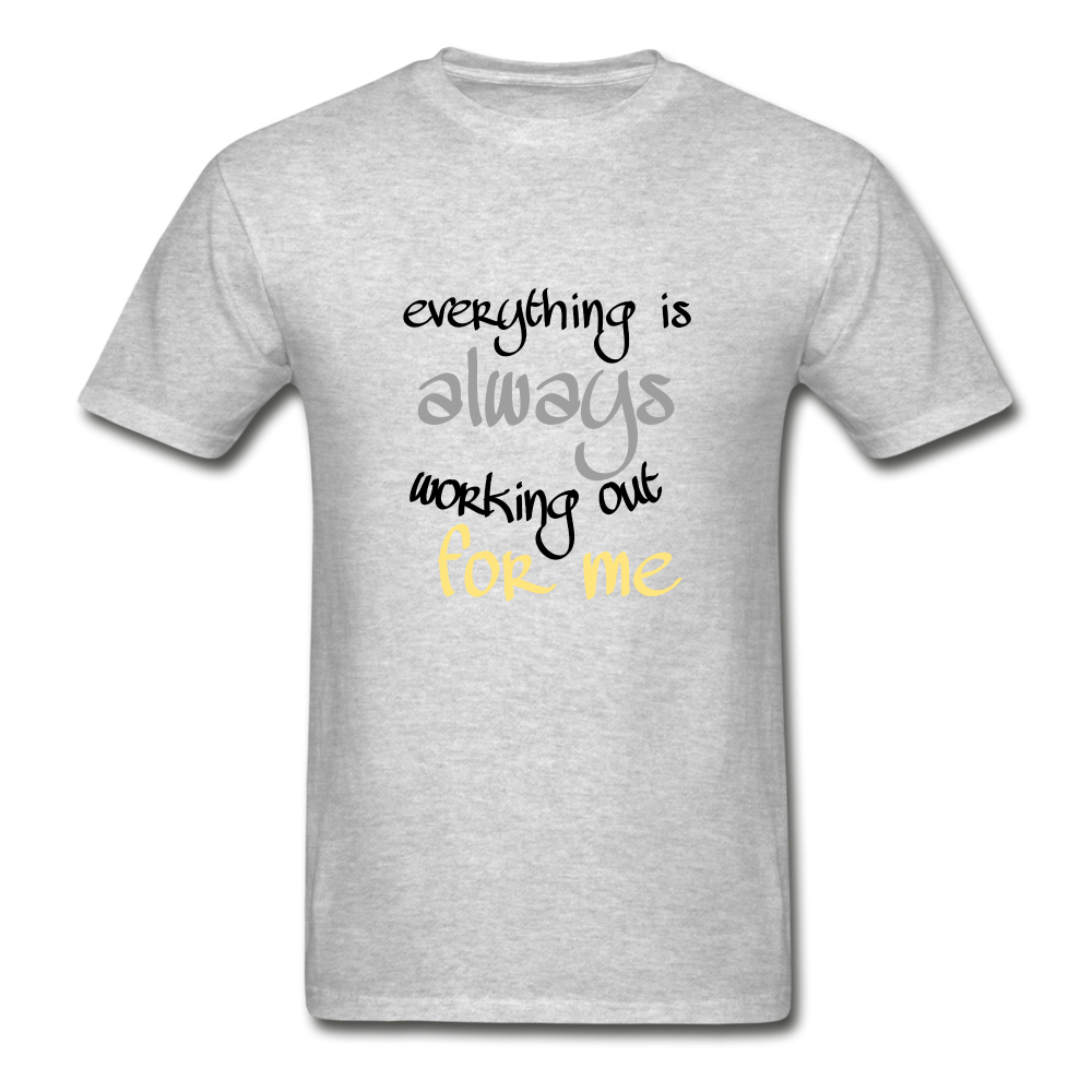 Everything Is Always Hanes Adult Tagless T-Shirt - heather gray
