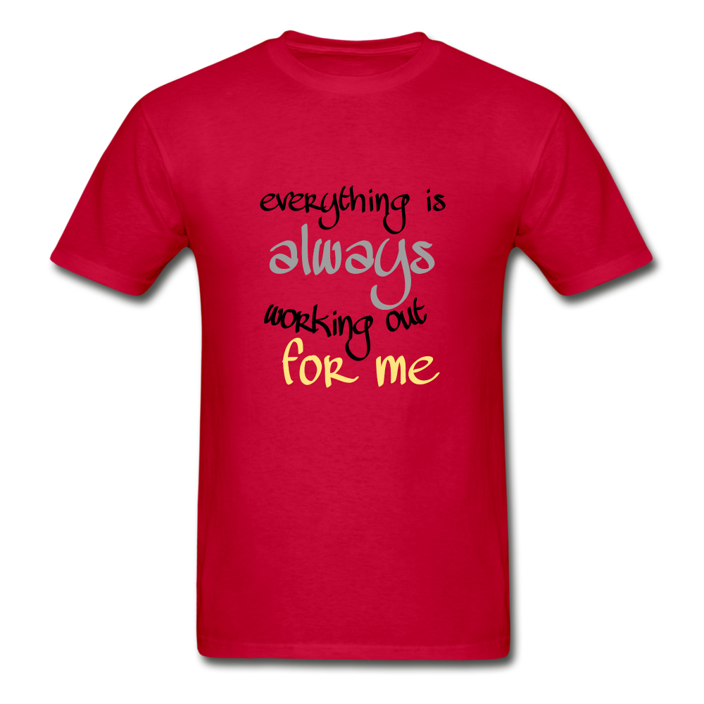 Everything Is Always Hanes Adult Tagless T-Shirt - red