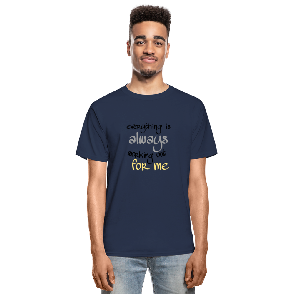 Everything Is Always Hanes Adult Tagless T-Shirt - navy