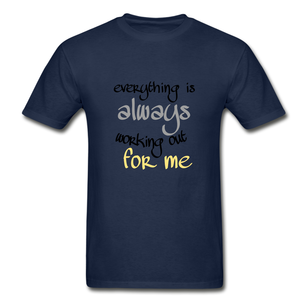 Everything Is Always Hanes Adult Tagless T-Shirt - navy